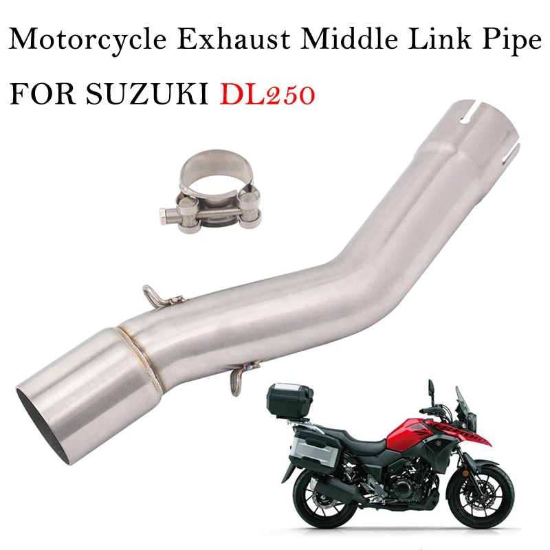 

Slip on For SUZUKI DL250 Motorcycle Exhaust Muffler Modified Escape Mid connection Stainless Steel Middle Link Pipe