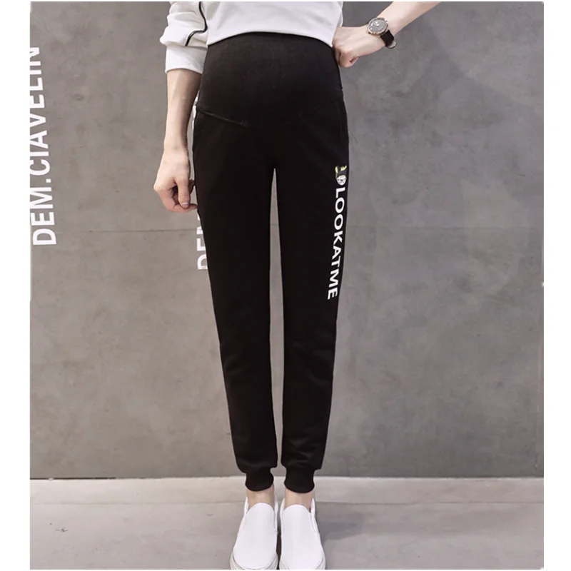 High Quality Maternity Trousers Cotton Pants  For Pregnancy Womens Adjustable High Waist Maternity Leggings Clothing E0168