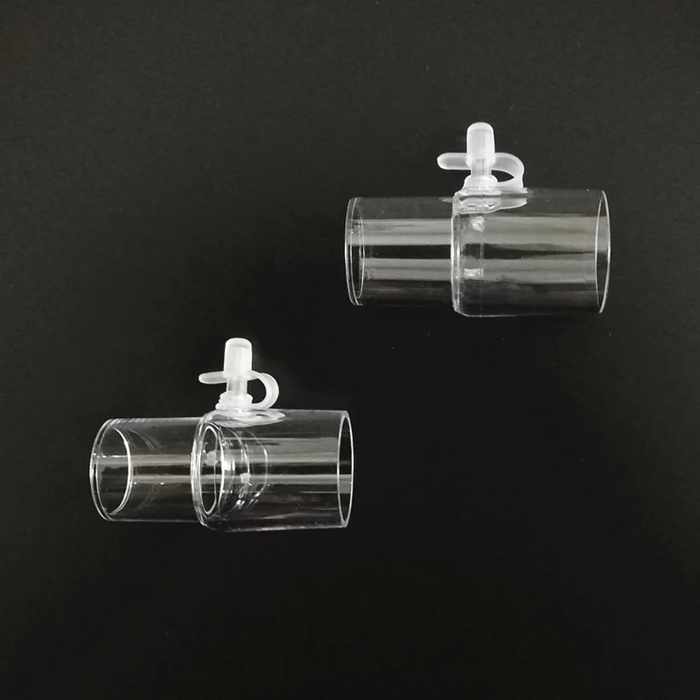 2 Pcs Respirator Oxygen Pipe Tube Tee Joint CPAP Mask and Oxygen Generator Connector