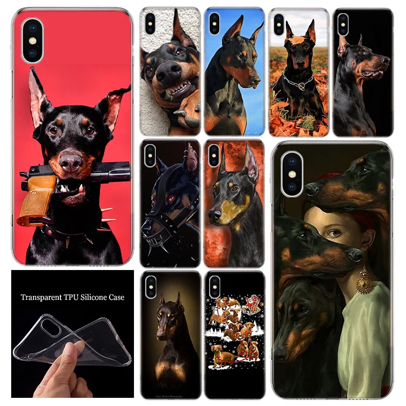 Dachshund Doberman Phone Case Cover For Apple iphone 12 Mini 11 Pro XR X XS Max 7 8 6 6S Plus + 7G 6G 5 SE Pattern Coque