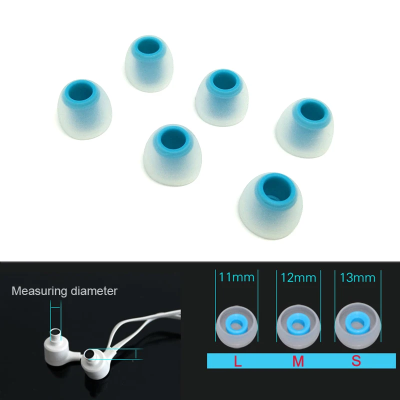 ANJIRUI 3คู่4.0มม.ซิลิโคนหูฟังหมวกหูฟัง-Liners สำหรับบาร์บีคิวคู่สี Liners เคล็ดลับ (12มม.)