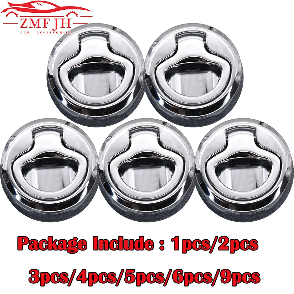 1/2/3/5/9PCS 45mm Stainless Steel Round Flush Pull Slam Latch Lift Slam Latch Hardware For Yatch Marine Boat RV Deck Locker