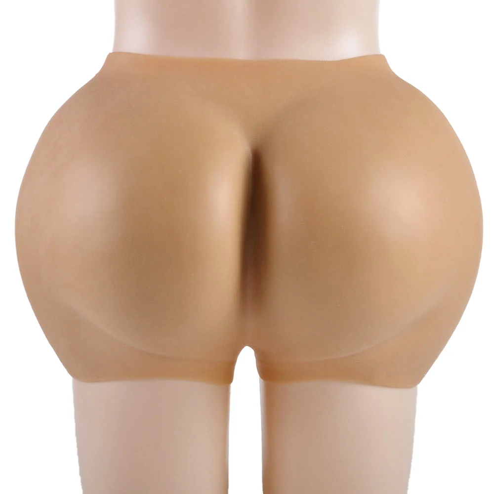 Sexy Full Soft Silicone Pads Buttocks Hips Enhancer Body Shaper Pants Underwear Womens Plus Size Thicken hips by 2 to 5cm