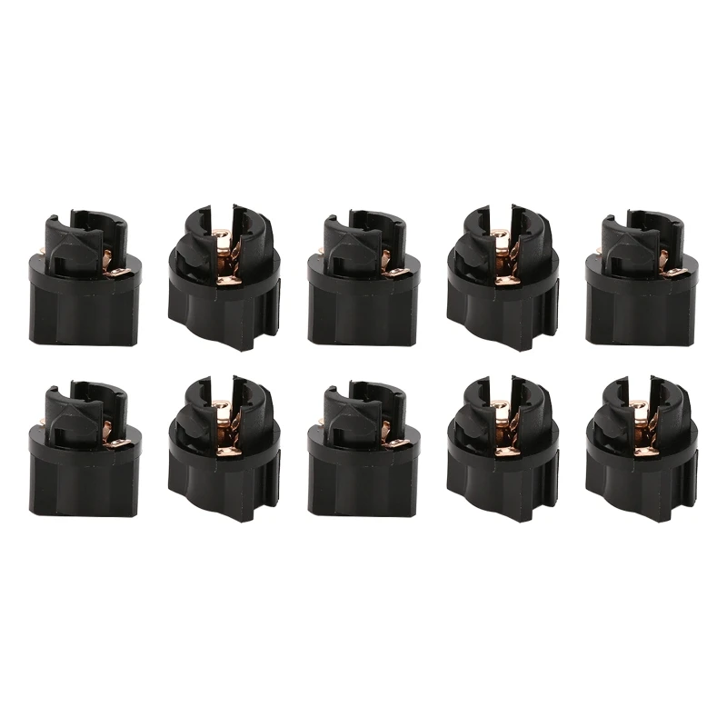 Signal Lamp T5 Led Twist Socket Dashboard Dash Instrument Panel Gauge Indicator Cluster Socket Lamp Holder Base 10 Pack