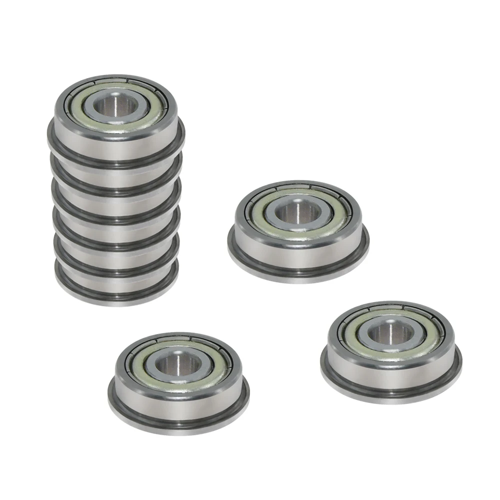 4pcs a Lot F625-2Z F625ZZ F625zz F625 zz Flanged Flange Deep Groove Ball Bearings 5x18x5mm for 3D Printer Parts Stainless Steel