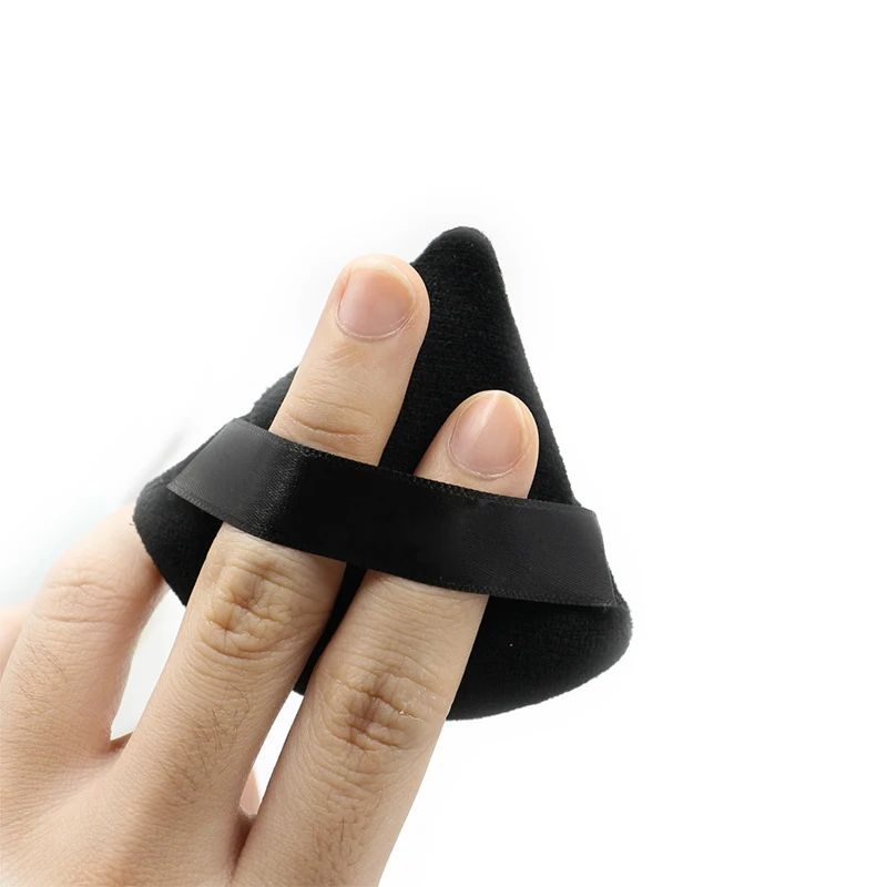 Black White Triangle Velvet Powder Cosmetic Puffs Mini Makeup Sponge Make Up Tools Cosmetic Tools