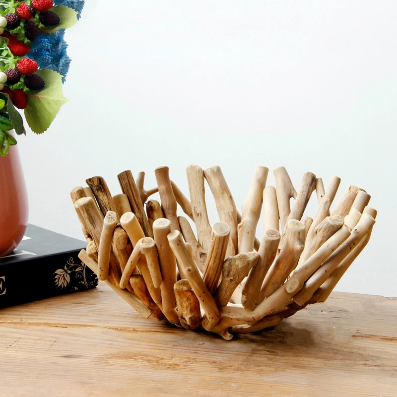 Baby Photography Basket Log Smooth Branches Wooden Basin Newborn Baby Posing Props Photo Studio Creative Props Infant Shoot Prop