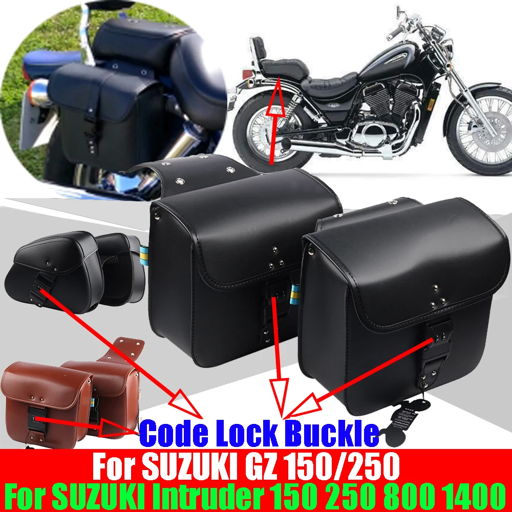 

For SUZUKI GZ150 GZ250 Intruder 150 VL 250 Intruder 800 1400 Motorcycle Accessories Side Bag Luggage Saddle Bag Tool Storage Bag