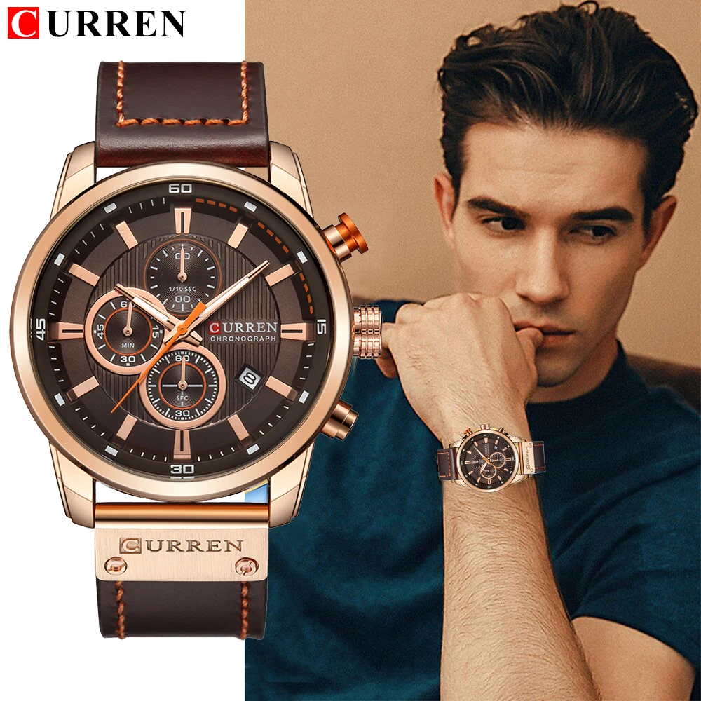 CURREN Fashion Casual Men's Sport Watch Men Analog Quartz Watches Waterproof Date Military Dropshipping Wrist Watches Men Clock