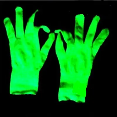 Free shipping 12pairs/LOT Glow Party Supplier Fluorescent gloves glowing in the dark / Magic gloves (green color)