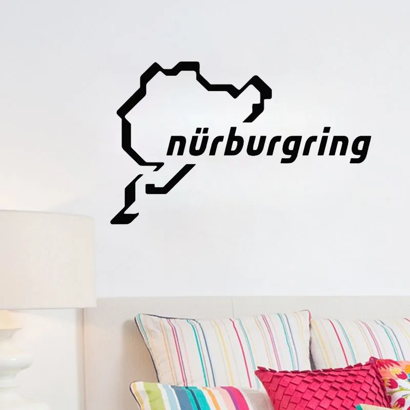 Nurburgring Racing Track Circuit Car Wall Stickers Home Decor Bedroom Boys Room Decoration Art Vinyl Wallpaper Poster