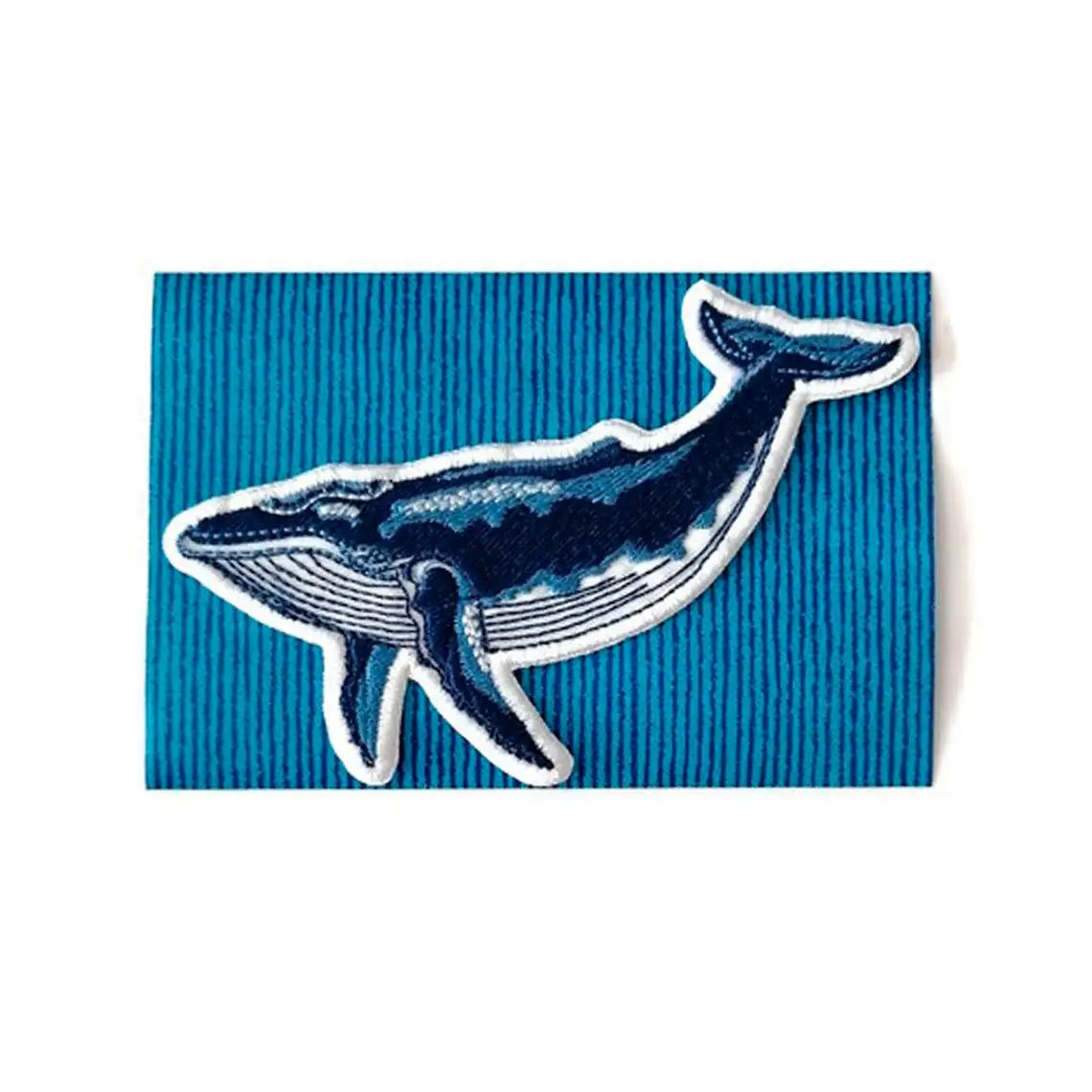 Humpback Whale Embroidery Patches Iron on Patches for Clothes Appliques Marine Embroidered Sewing on Ocean Animal Badges Cartoon