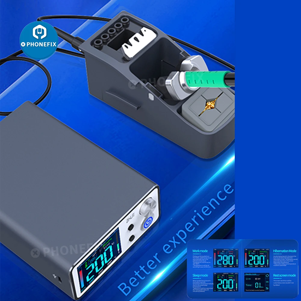 Imagem -06 - Estação de Solda Inteligente Jcid Aixun T3bs T3b Pontas de Ferro de Solda T115 T210 Plataforma de Reparação de Solda Elétrica Smd Bga