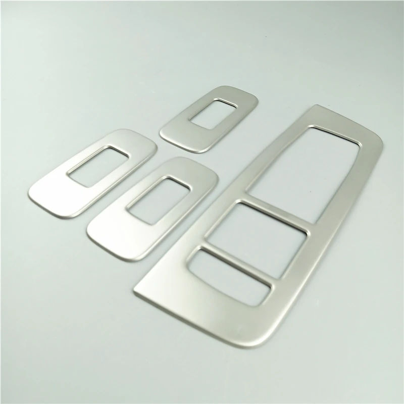 Stainless Steel Window Glass Lift Buttons Frame Decoration Cover Trim For Volvo V40 2012-2017 LHD Car Door Armrest Panel
