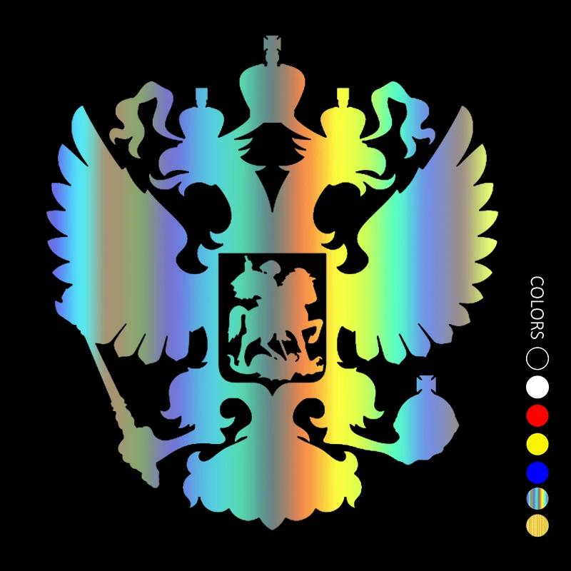 

CS31008# Various Sizes Car Sticker Coat of Arms of Russia Die-cut Vinyl Decal Waterproof Auto Decors on Truck Motorcycle Bumper