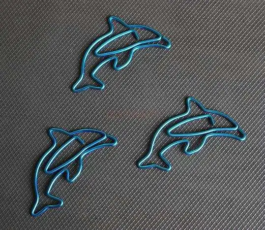 10pcs Dolphin Clip di Carta Clip di Carta Clip di Carta A Forma di Clip di Carta Del Fumetto A Mano Conto Clip