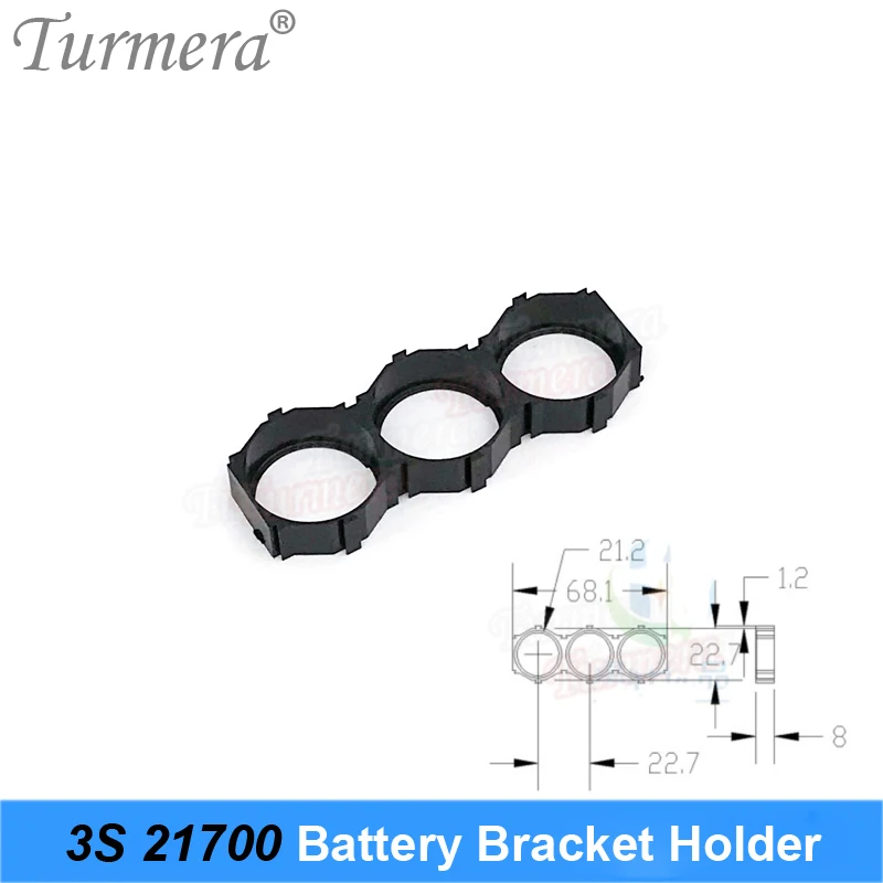 Turmera 10 Cái 3 Đến 13S 21700 Giá Đỡ Chân Đế ABS Splicable Bên Trong Đường Kính Khoét Lỗ 21.2Mm 21.7Mm 36V 48V E-Xe Đạp Pin Sử Dụng