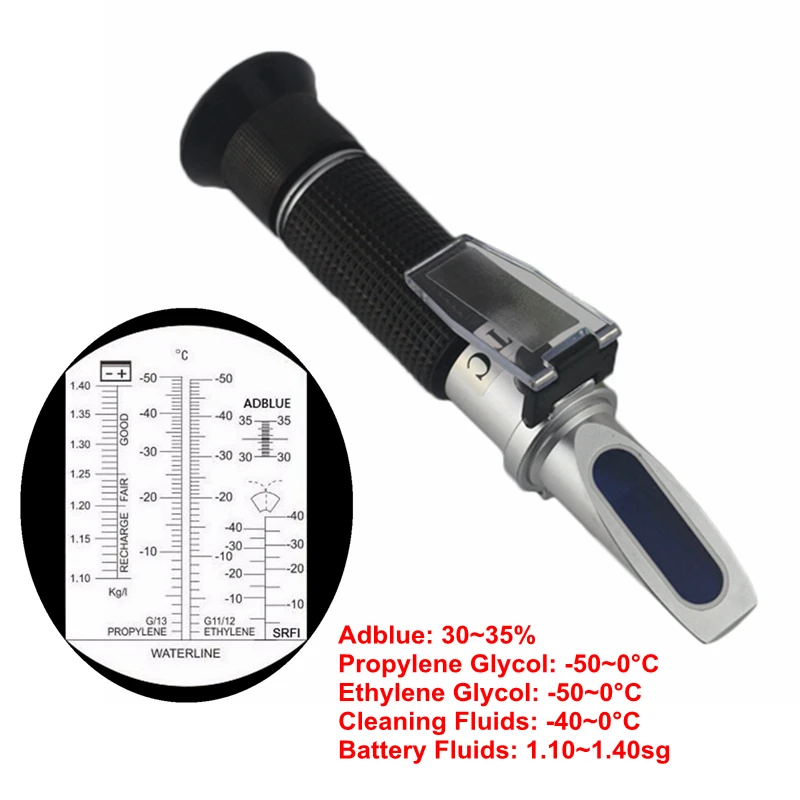 Hand Held Tester Tool 4 In 1 Engine Fluid Glycol Antifreeze Freezing Point Car Battery Refractometer Antifreeze Tester