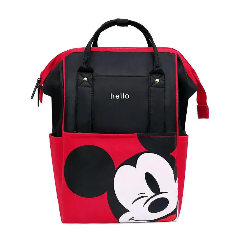 Disney Mickey Minnie torba na pieluchy wielofunkcyjna duża pojemność moda dla niemowląt mama towary mokry plecak Nappy akcesoria ciążowe