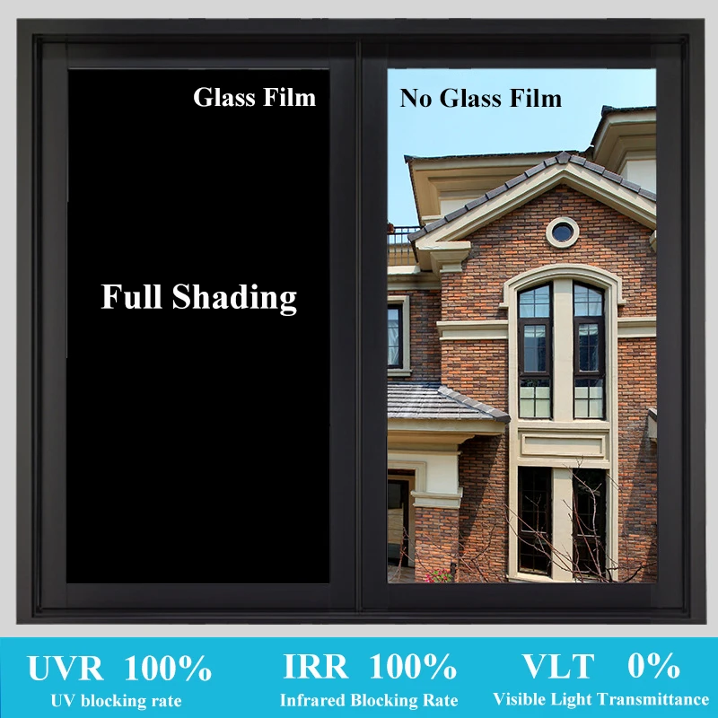 Privacy Window Film Sun Blocking Mirror Reflective Window Tint One Way Heat Control Vinyl Anti UV Glass Stickers For Home Office