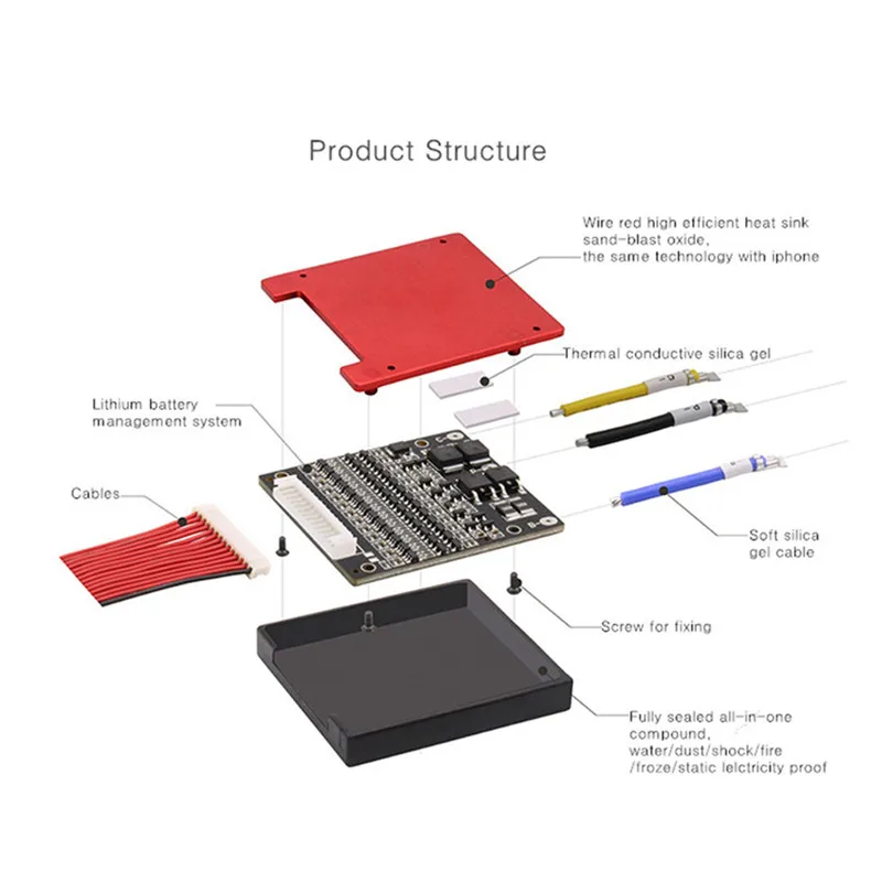 Na sprzedaż Li-ion BMS 3S 4S 6S 7S 14S 16S 15A 20A 30A 40A 50A 60A 48V PCB dla 18650 LiNCM skuter litowo-polimerowy Deligreen oddzielne