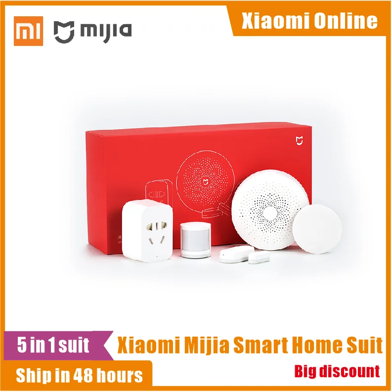 Xiaomi Mijia Smart Home Family suit Kit Gateway Window Door Sensors Body Sensor Wireless Switch Zigbee Mi 5 in 1 Security Kit