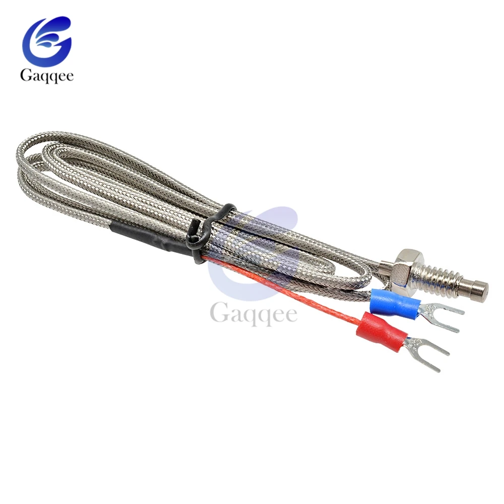 1M K-type Thermocouple Probe High Temperature Sensor Thermistor Sensor Probe K Thermocouple Wire for Temperature Controller