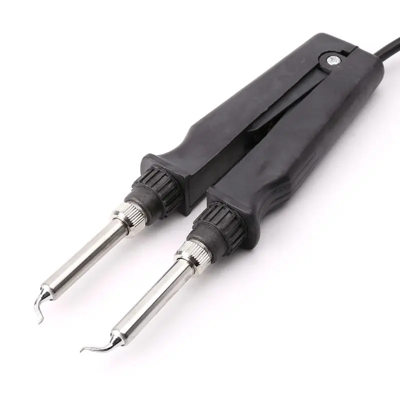 41QF 902 ESD SMD Double Soldering Iron Tweezer Handle Clip Heating Plier Soldering Station Accessories