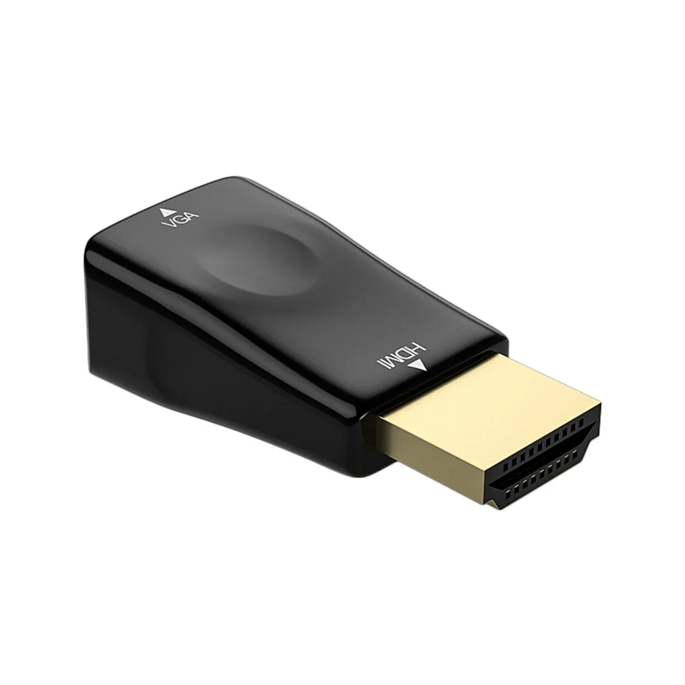 LccKaa Adapter HDMI na VGA Konwerter męski na żeński 1080P Adapter wideo HDMI na VGA do PC TV Box DVD HDTV