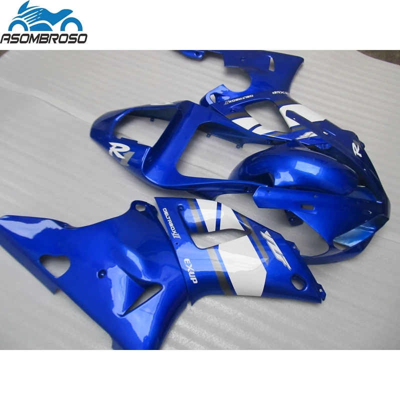 

High Quality Motorcycle Bodywork fairings for YAMAHA R1 fairing kit 2000 2001 blue white fairing set YZFR1 00 01 HJ39