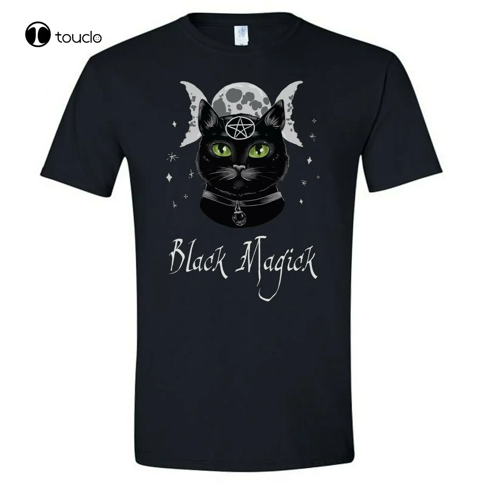 Black Magick Shirt Pagan Cat Triple Moon Goddess Witch Wicca Samhain Wiccan Gift