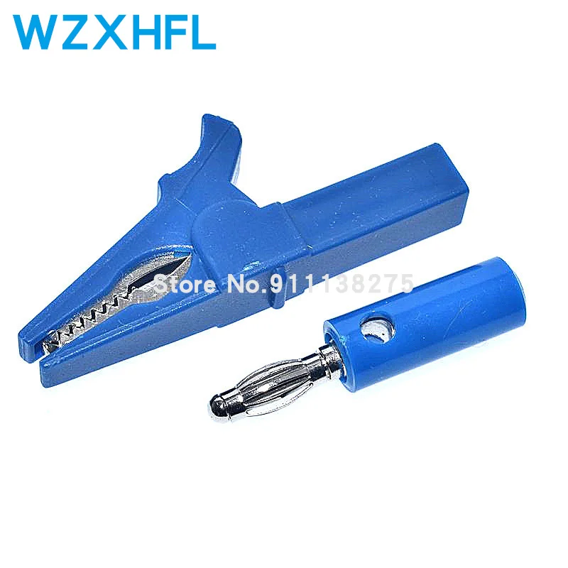 55MM Alligator clip + BANANA PLUG, test probe with 4mm Banana Plug Cable Clips