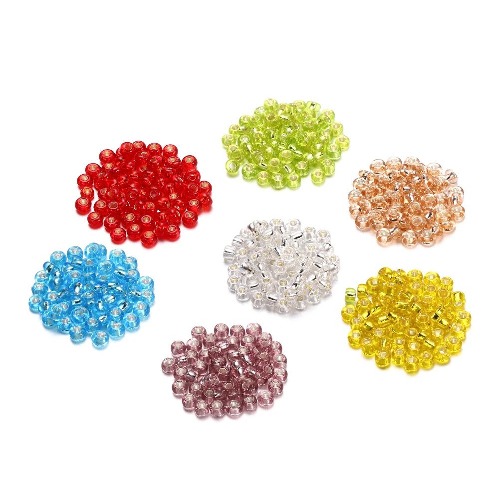 1800pcs/lot Lined Hole Crystal Round Translucent Czech Glass Small Seed Beads For DIY Bracelet Findings Jewelry Makings