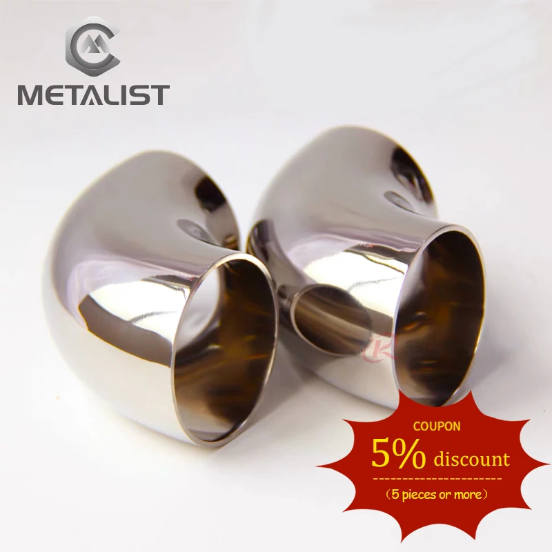 METALIST OD 19mm-108mm SS304 Stainless Steel Sanitary Weld 90 Degree Elbow Pipe Fitting