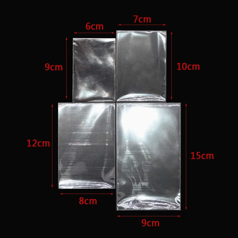 100pcs Transparent gift bags Wedding Birthday Party favors Candies Packing plastic Bags 6x9cm 7x10cm 8x12cm 9x15cm