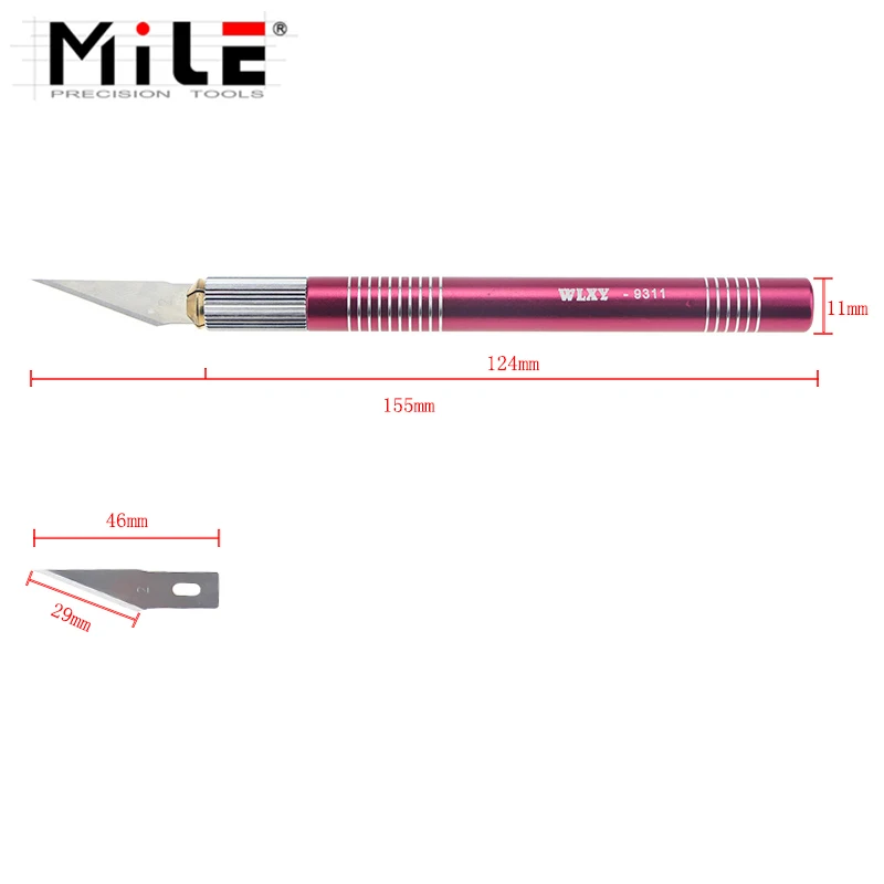 MILE 6-in-1 Bold Handle Multifunctional Precision Carving Knife Wood Carving Tool Fruit Food Craft Carving Carving Knife