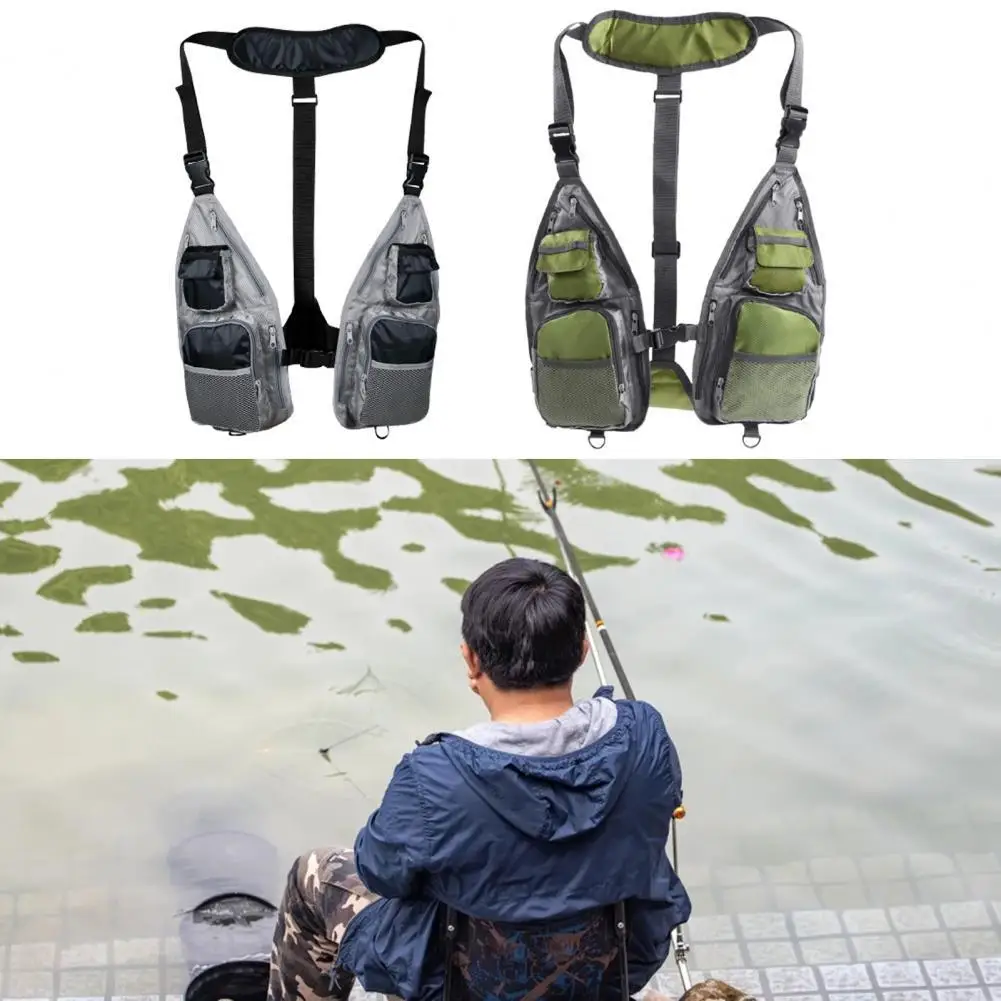 Fishing Vest Breathable Convenient with Pockets General Multi Function Adjustable Mesh Vest Angling Vest for Outdoor