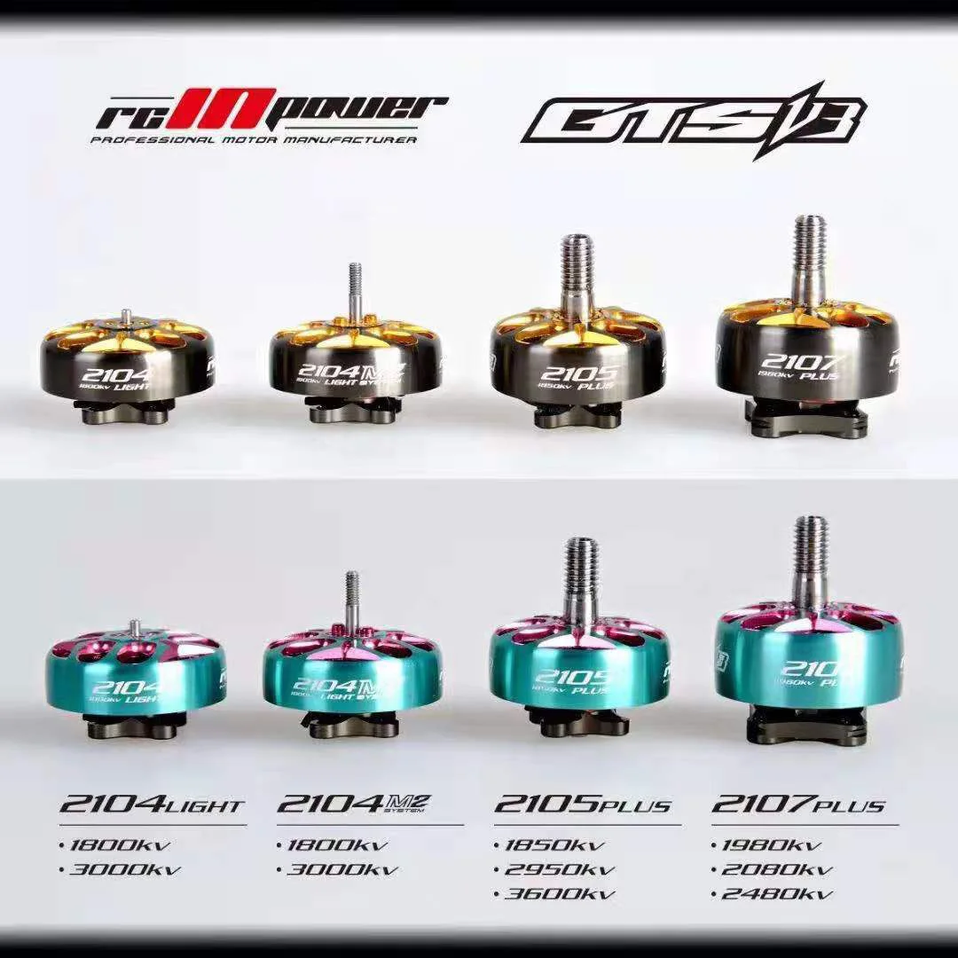 

2021 RCinpower GTS V3 2107 plus 1980KV 2080KV 2480KV Brushless Motor For RC FPV Racing Drone Models Spare Parts