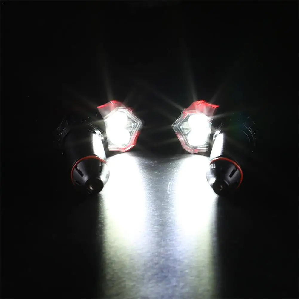 1 Pair Bicycle Handlebar Turn Signal USB Charg Bike Cycling Turn Signal LED Handlebar Bar End Plugs Safety Indicator Lights