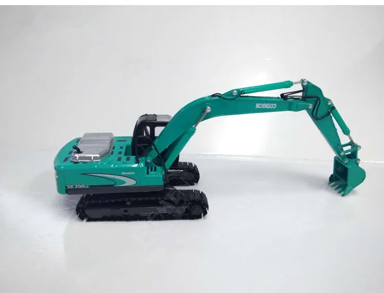 Collectible Diecast Model 1:50 Scale Kobelco SK350LC-8 Hydraulic Excavators with Metal Track Construction Vehicles Alloy Model