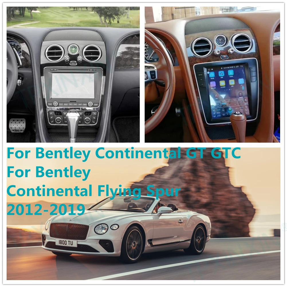 For Bentley Continental GT GTC Supersports Fly Spur 2012 Android Carplay Radio Player Car GPS Navigation Head Unit Car Stereo