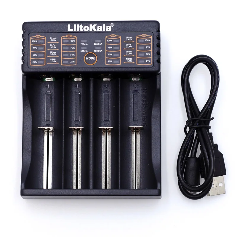 Liitokala Lii-402 18650 Charger 1.2V 3.7V 3.2V 3.85V AA 26650 10440 14500 16340 NiMH li-ion battery Smart charger 5V 2A Plug