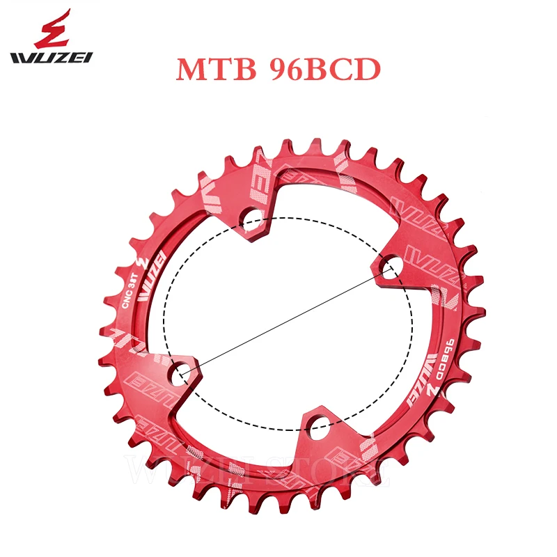 WUZEI 96 BCD MTB Oval/Round Chainring Mountain 32T 34T 36T 38T Sprocket for SHIMANO M4000 M4050 M782 GX NX X1 Crank Tooth plate