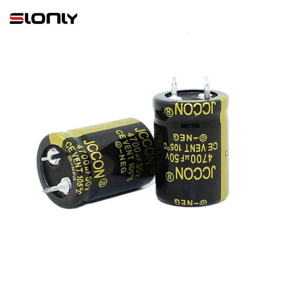 2pcs-14pcs 4700uF 50V 22x30m JCCON Horn Black Gold Audio Amplifier Filter Aluminum Electrolytic Capacitors