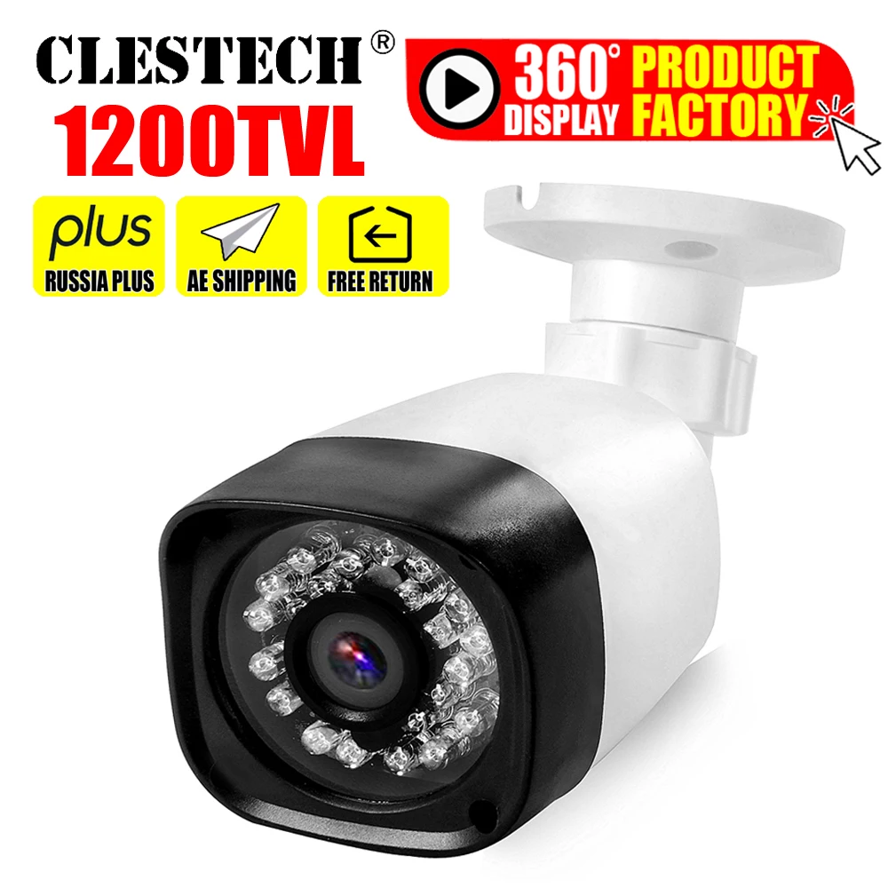 Full HD 1200TVL Cmos CCTV Security Surveillance HD Mini Camera ircut infrared 24LED 30m NightVision Waterproof IP66 Color vidico