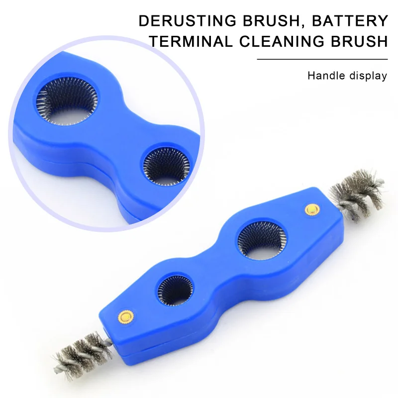 Cleaning Rust Removal 4 In 1 Durable Steel Wire Auto Truck Anti Corrosion Cable Portable Post Terminal Car Battery Brush Dirt