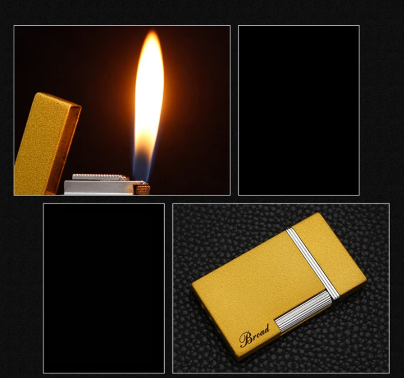 BROAD Metal Windproof Butane Flints Lighters Buy Funny Gas Lighter Gadgets for Men Cigarettes Accessories Cigar Smoking Lighters