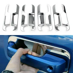 Car Exterior Door Handle Bowl Cover Trim 8Pcs For Ford F150 2015 2016 2017 2018 2019 Chrome ABS Decorate Accessories