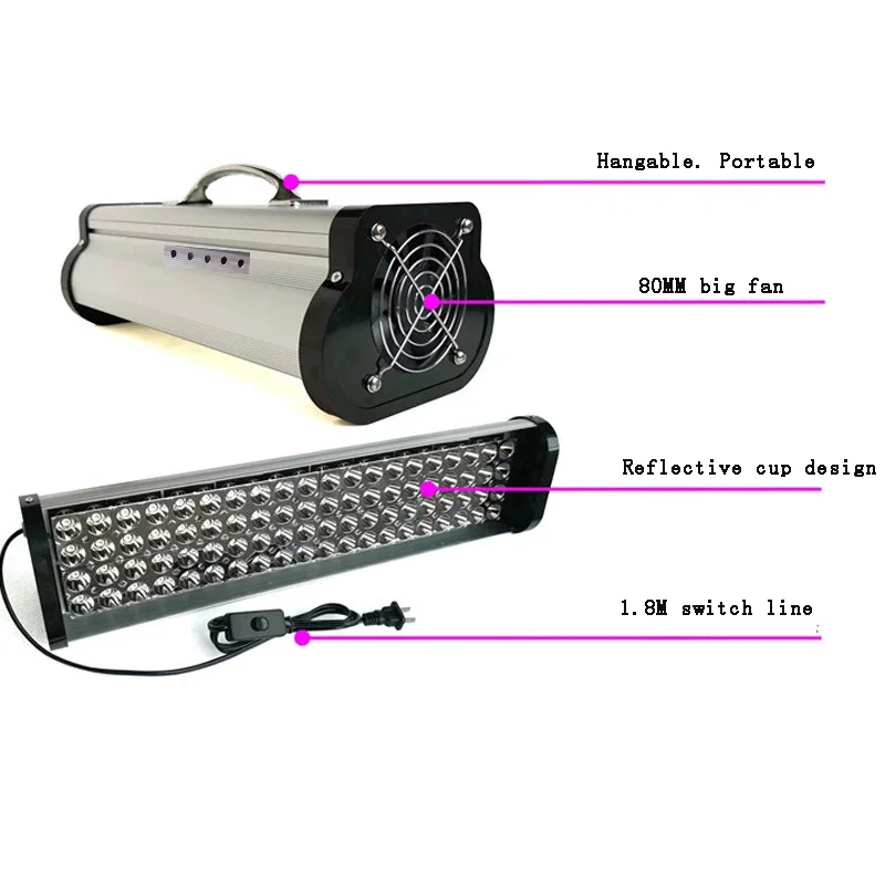 500W UV Ultraviolet Curing Lamp 365nm 395nm 405nm Glue Resin Green Oil Solder Circuit Board Coating LCD Display Paint Varnish