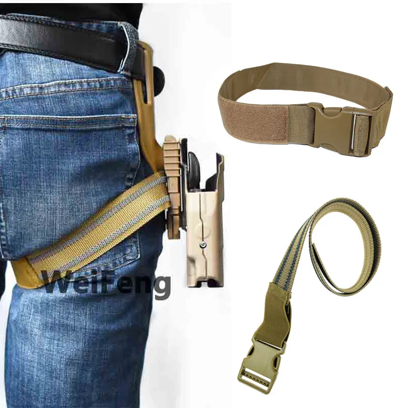 Tactical Drop Leg Non-slip Band Strap Waist Belt Platform with QLS 19 22 Hunting Gun Holster Paddle Belt Loop